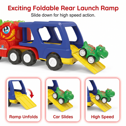 Double Layer Dinosaur Carrier Truck Toy