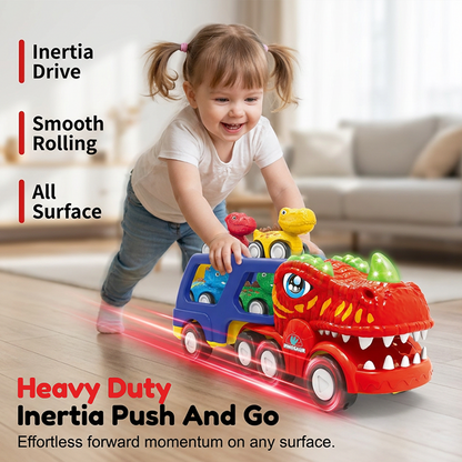 Double Layer Dinosaur Carrier Truck Toy