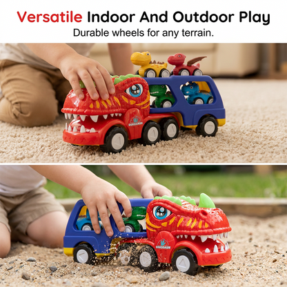 Double Layer Dinosaur Carrier Truck Toy