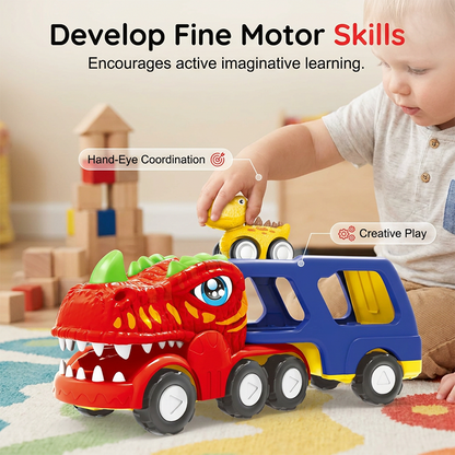 Double Layer Dinosaur Carrier Truck Toy