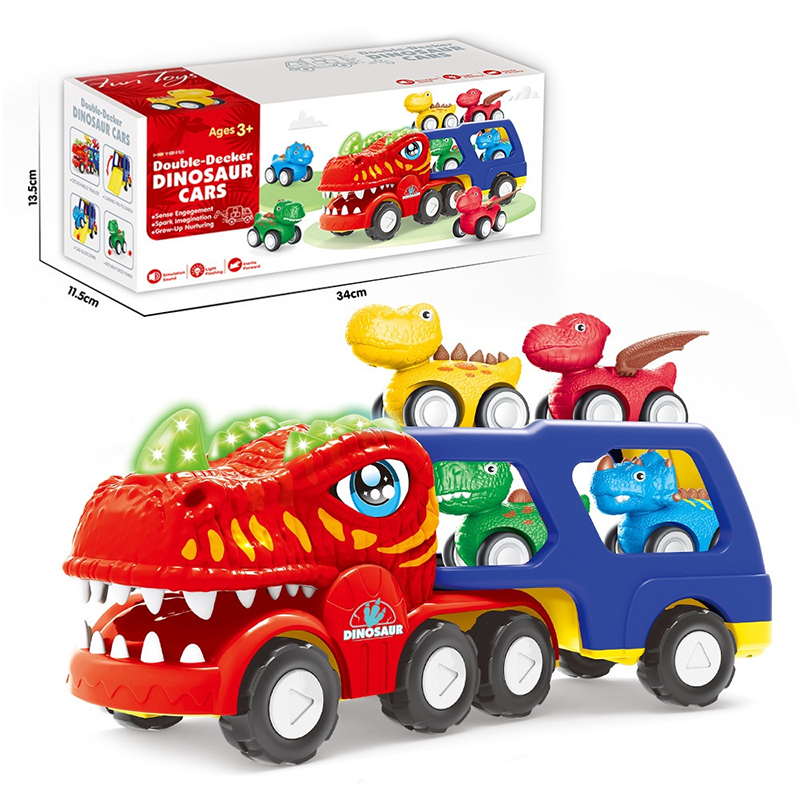 Double Layer Dinosaur Carrier Truck Toy