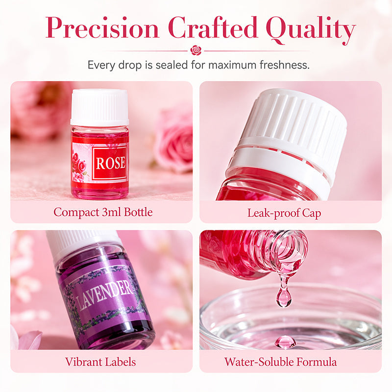 🌸 12-Pack Water-Soluble Essential Oils Set 💧 – Long-Lasting Fragrance for Diffusers & Home 🌿