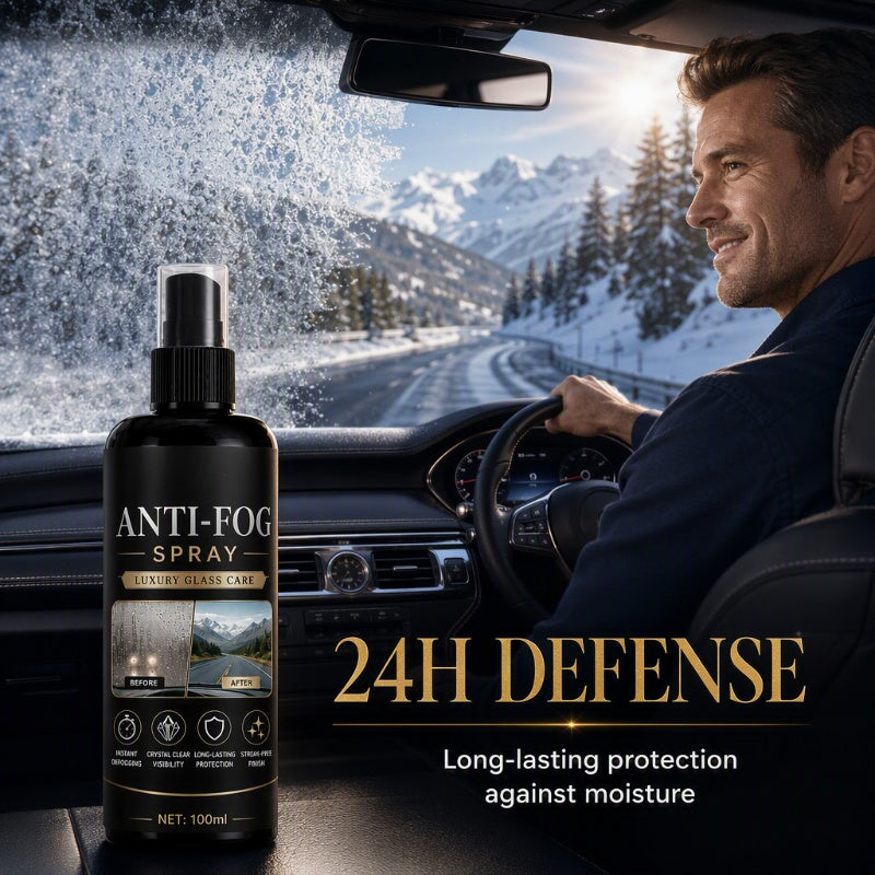 🚗 Car Glass Anti-Fog Spray, 24H Streak-Free Defogger for Windshield & Mirrors