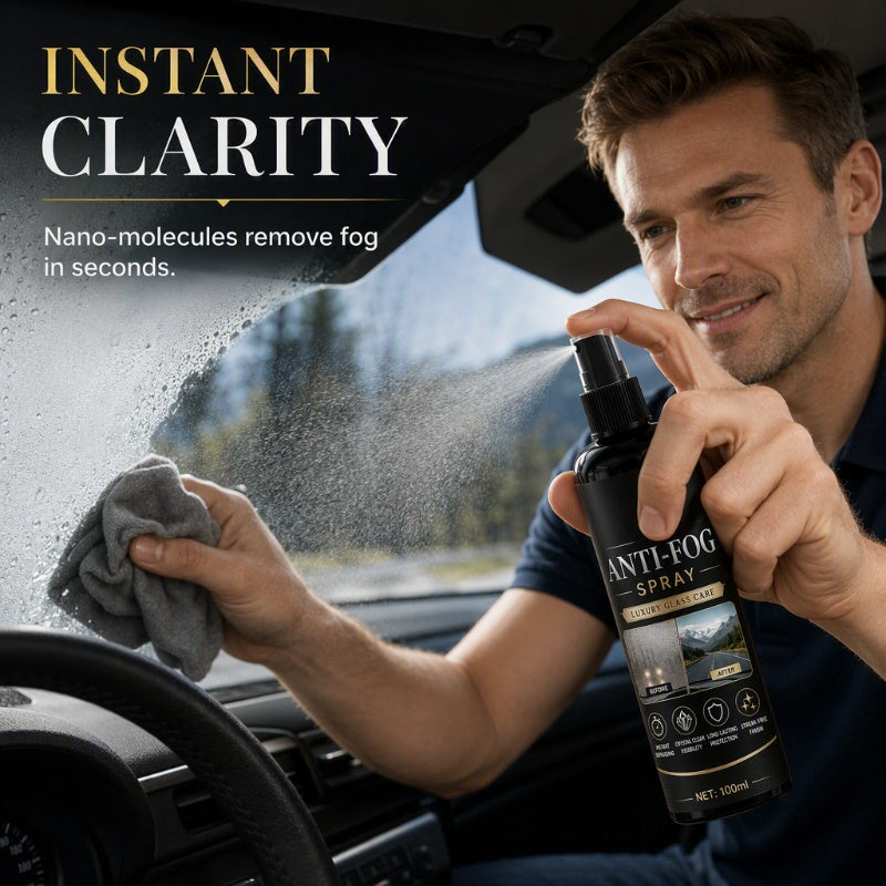 🚗 Car Glass Anti-Fog Spray, 24H Streak-Free Defogger for Windshield & Mirrors