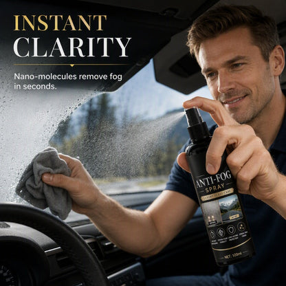 🚗 Car Glass Anti-Fog Spray, 24H Streak-Free Defogger for Windshield & Mirrors