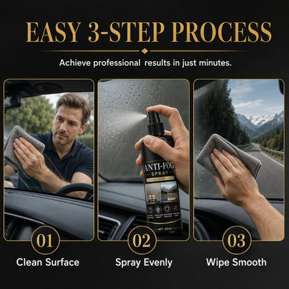 🚗 Car Glass Anti-Fog Spray, 24H Streak-Free Defogger for Windshield & Mirrors
