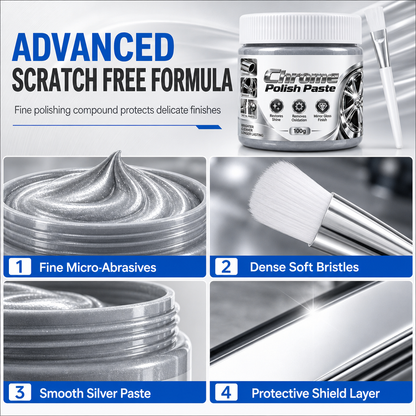 ✨Metal Chrome Polish & Restorer Paste with Brush
