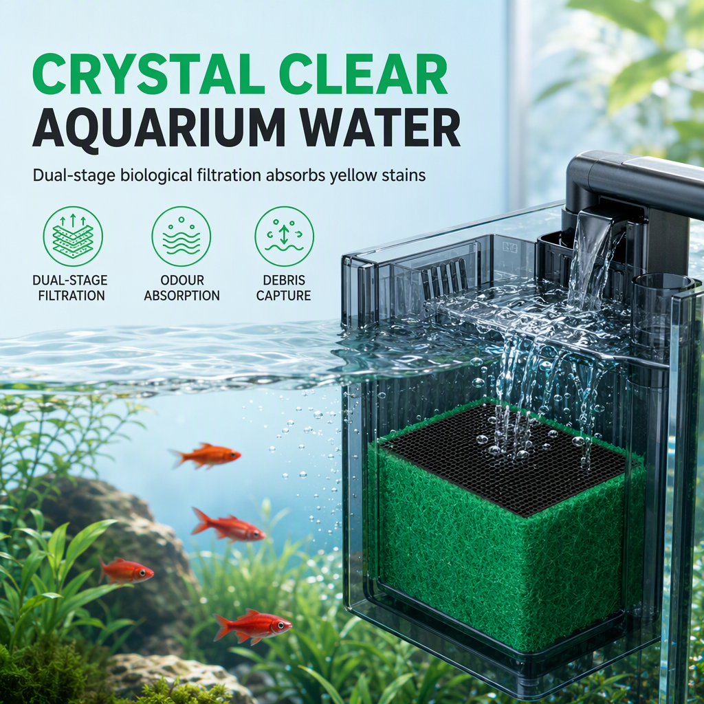 Activated Carbon Filter Cube for Aquarium Water Purification🐠