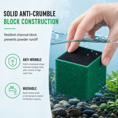 Activated Carbon Filter Cube for Aquarium Water Purification🐠
