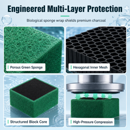 Activated Carbon Filter Cube for Aquarium Water Purification🐠