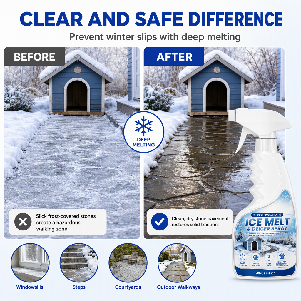 🥳2026 HOT SALE❄️ 50% OFF! Outdoor Ice Melt & De-Icing Spray 🐾