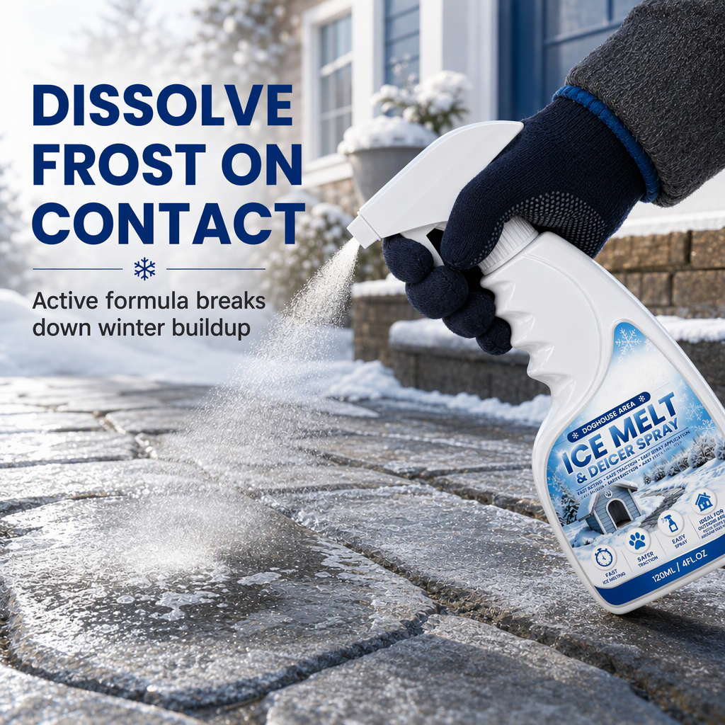 🥳2026 HOT SALE❄️ 50% OFF! Outdoor Ice Melt & De-Icing Spray 🐾