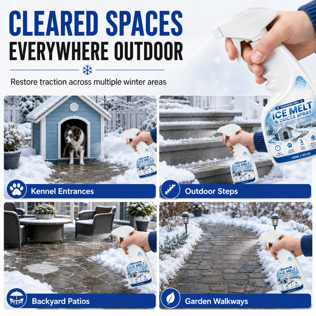 🥳2026 HOT SALE❄️ 50% OFF! Outdoor Ice Melt & De-Icing Spray 🐾