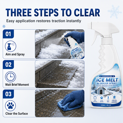 🥳2026 HOT SALE❄️ 50% OFF! Outdoor Ice Melt & De-Icing Spray 🐾